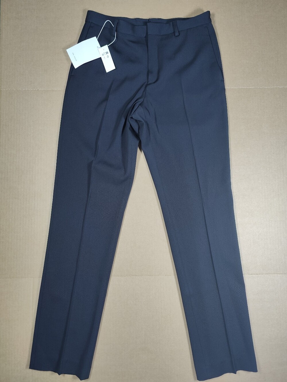 NWT Zara Origins Men's 100% Italian Wool Black Dress Pants Size 30x32